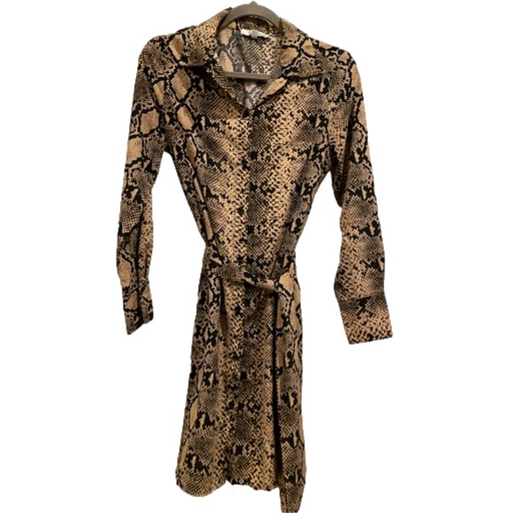 WD.NY Snakeskin Printed Button down Dress - sz S. - Picture 2 of 4